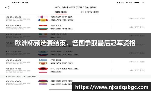 欧洲杯预选赛结束，各国争取最后冠军资格